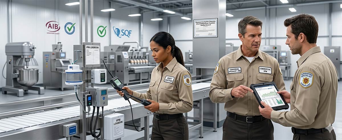 Three pest control technicians showing why Commercial Pest Control Often Pays More